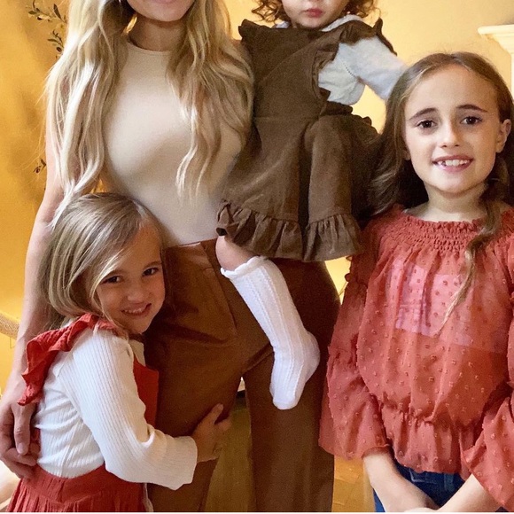 Faux leather pants - brown leather tan leather - Picture 8 of 9